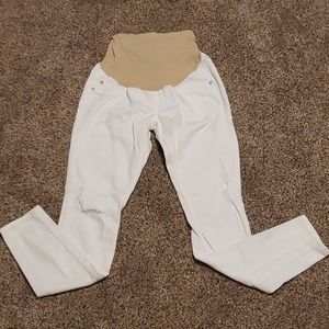 XS Indigo Blue white maternity skinny jeans